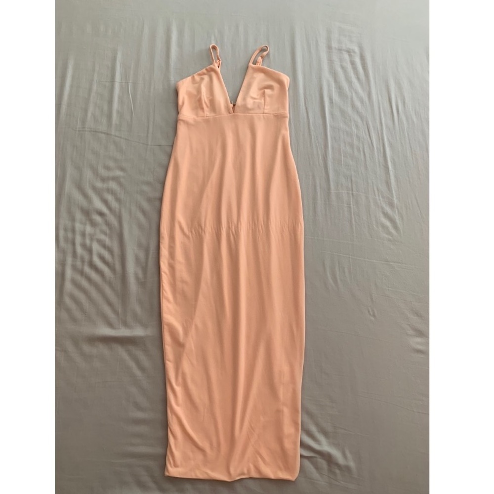 Peach, midi dress